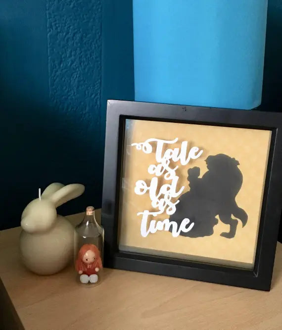 Tale as Old as Time - Floating paper cut