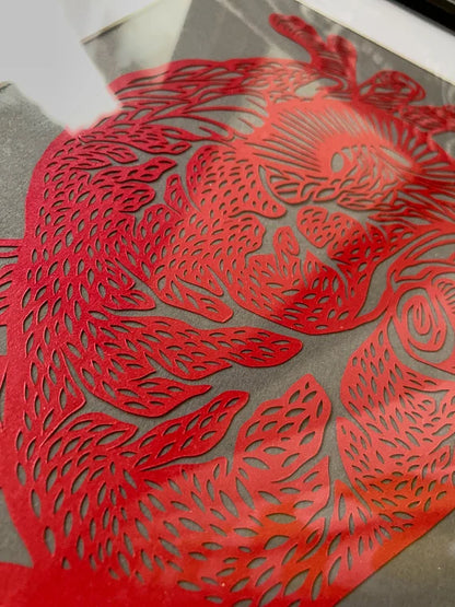 Anatomical heart - Hold onto my heart - A4 paper cut