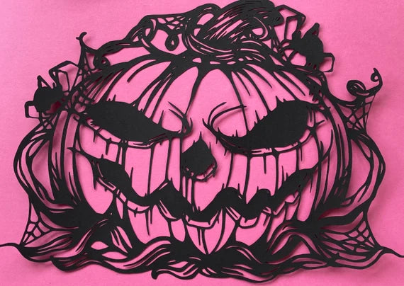 Halloween pumpkin - A4 paper cut